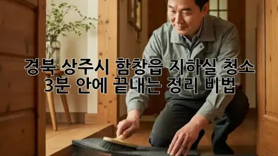 🏠 경북 상주시 함창읍 지하실 청소, 3분 안에 끝내는 정리 비법! 🧹